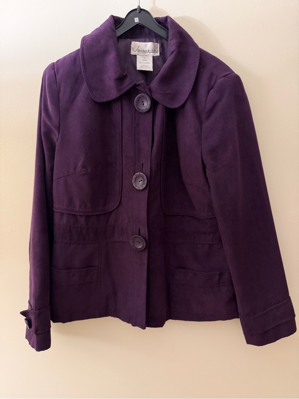 Women's Purple Button-Front Jacket